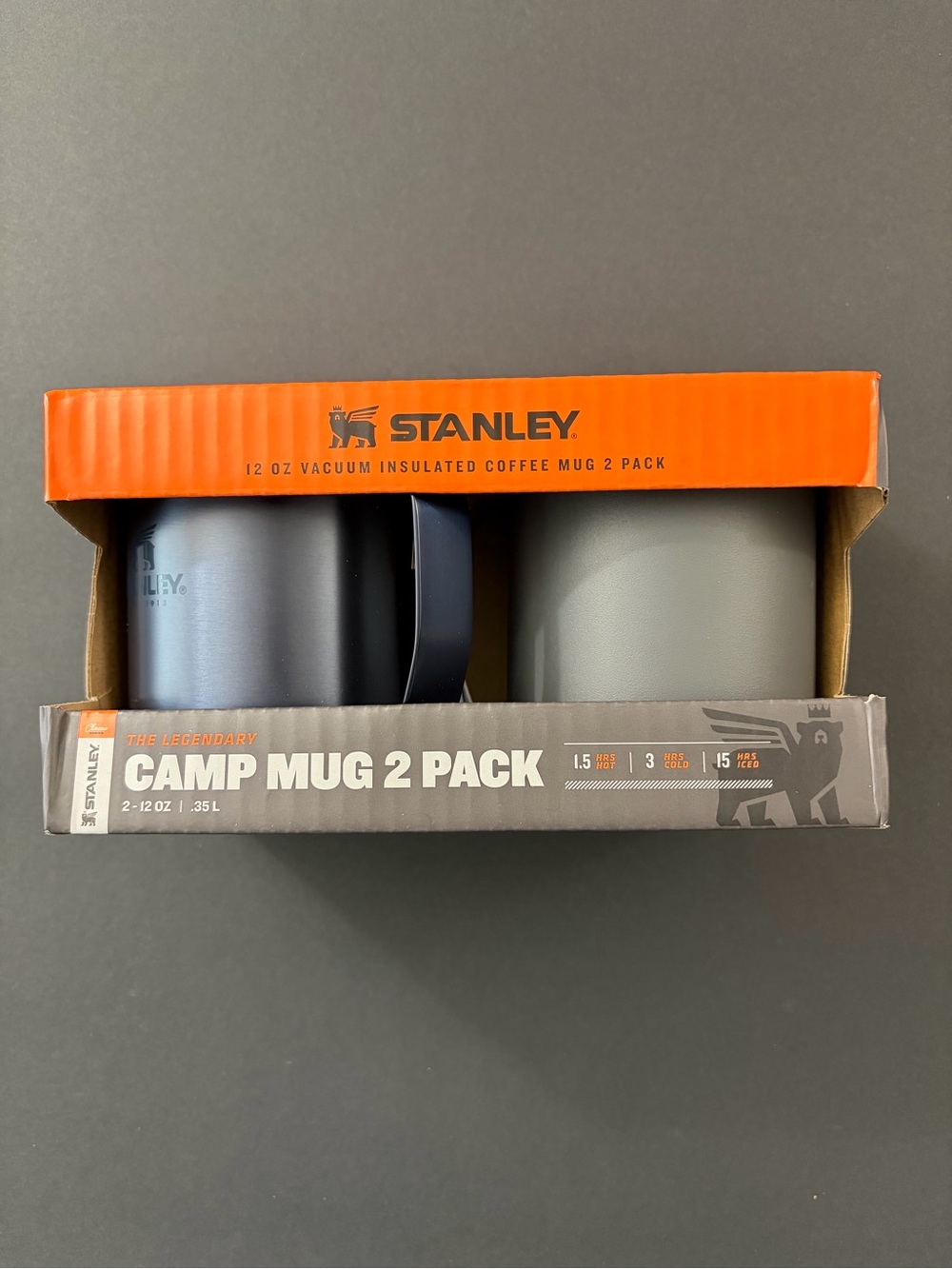 New Stanley Gray Camp Mug 2-Pack with Lids - Picture 2 of 10